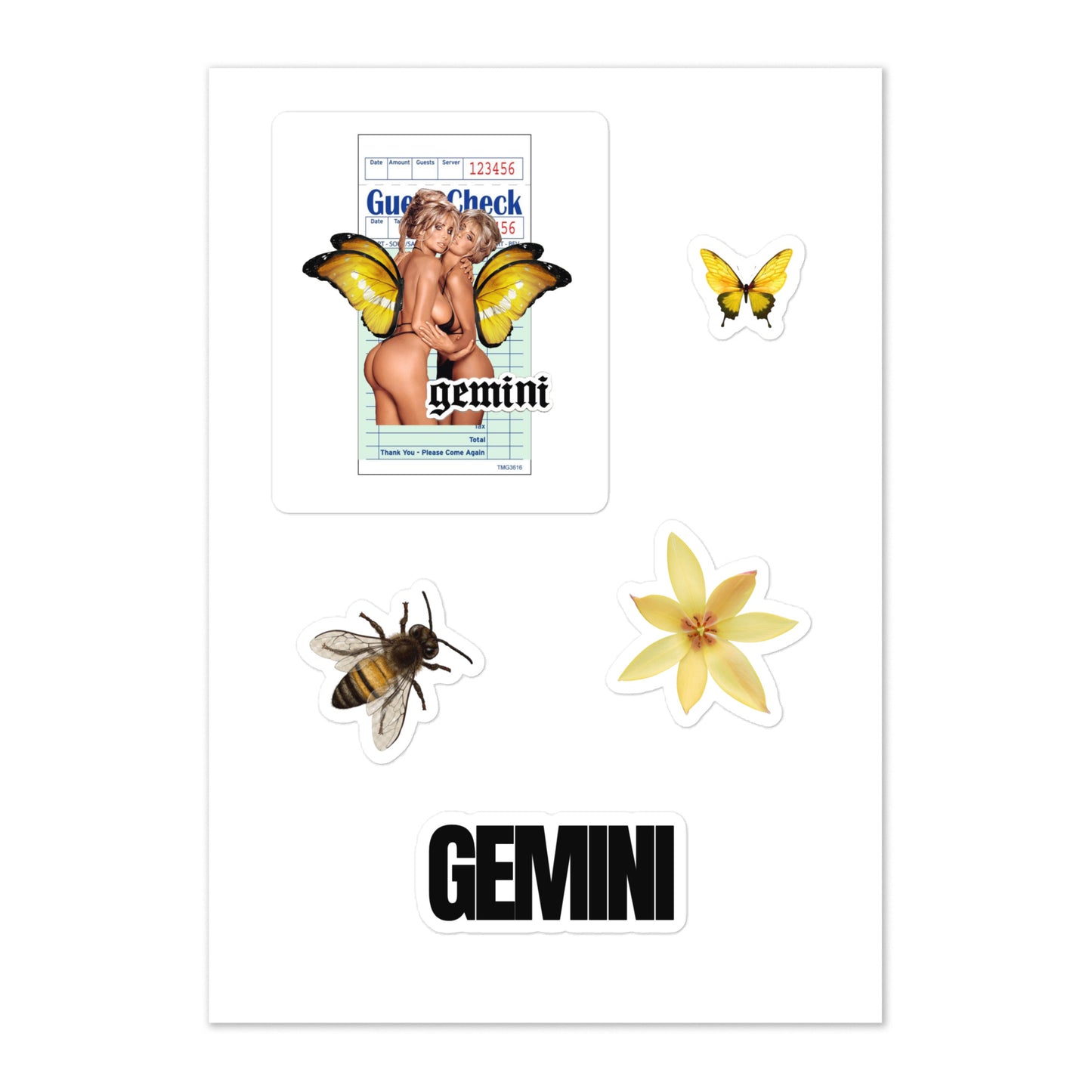 Gemini sticker sheet